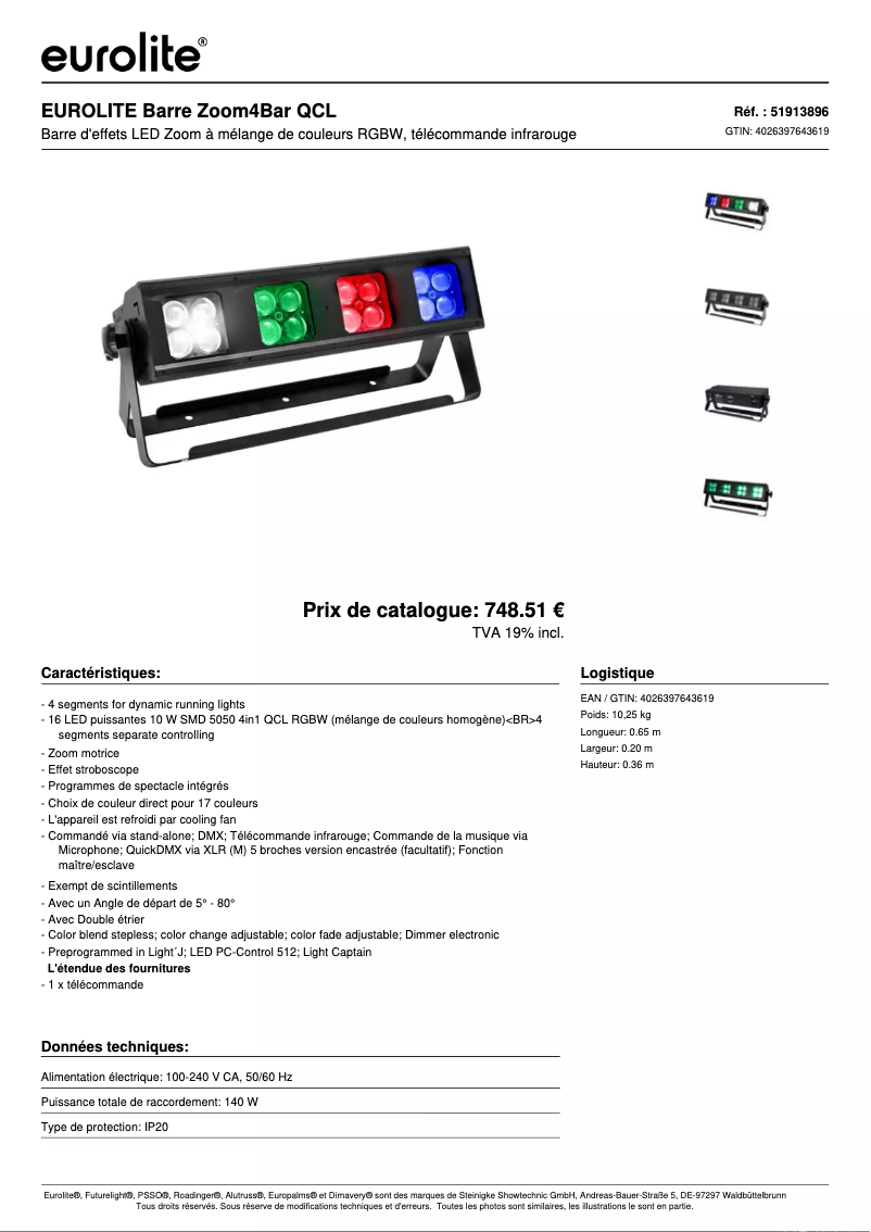 Image de la première page du manuel de l'appareil Zoom4Bar