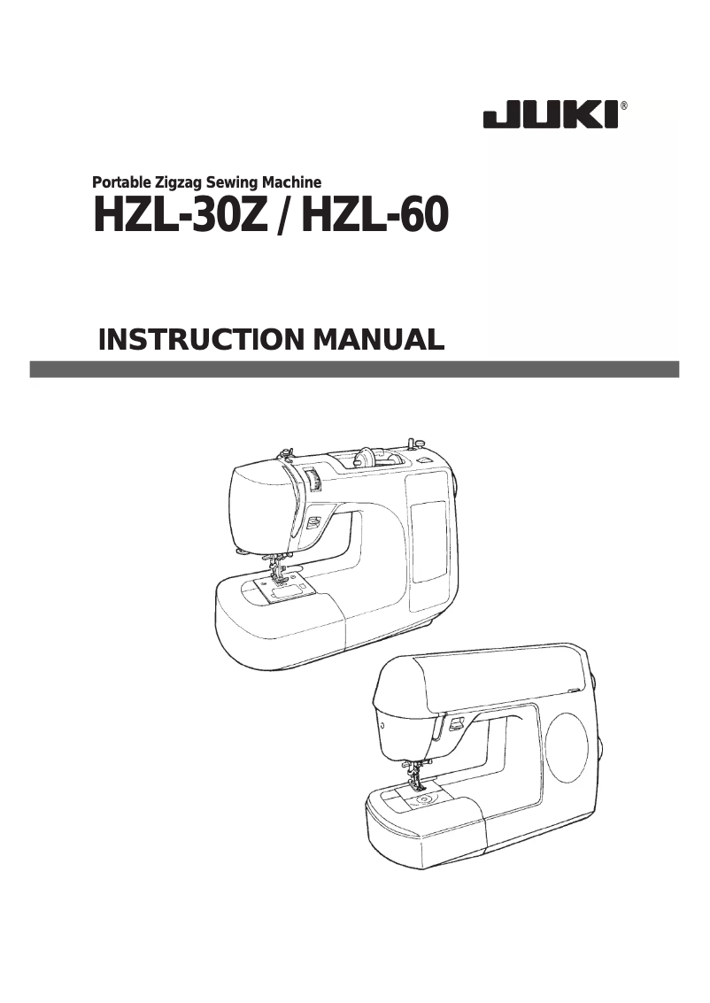 Page n°1 - Manuel utilisateur Juki HZL-60