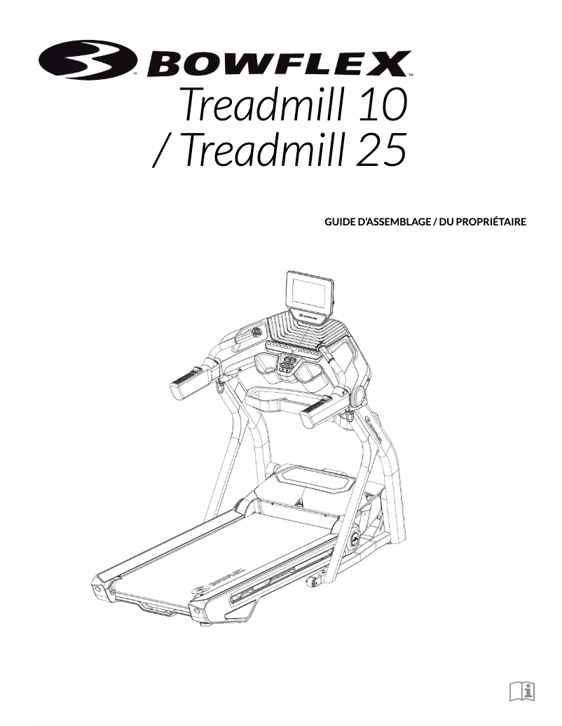 Page n°1 - Instructions / montage Bowflex Treadmill 25
