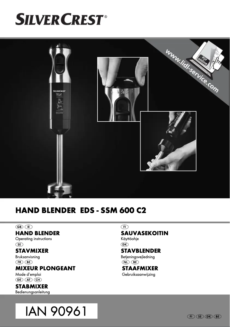 Page 1 de la notice Manuel utilisateur SilverCrest SSM 600 C2
