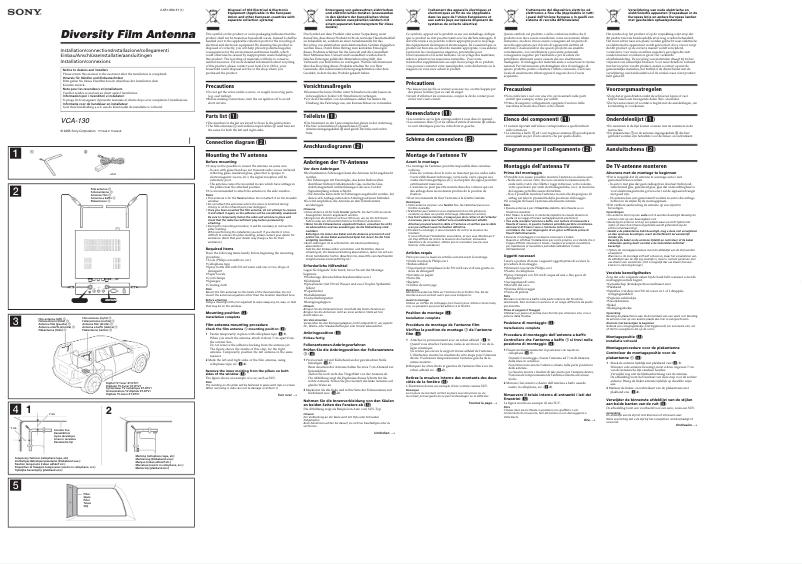 Image de la première page du manuel de l'appareil VCA-130