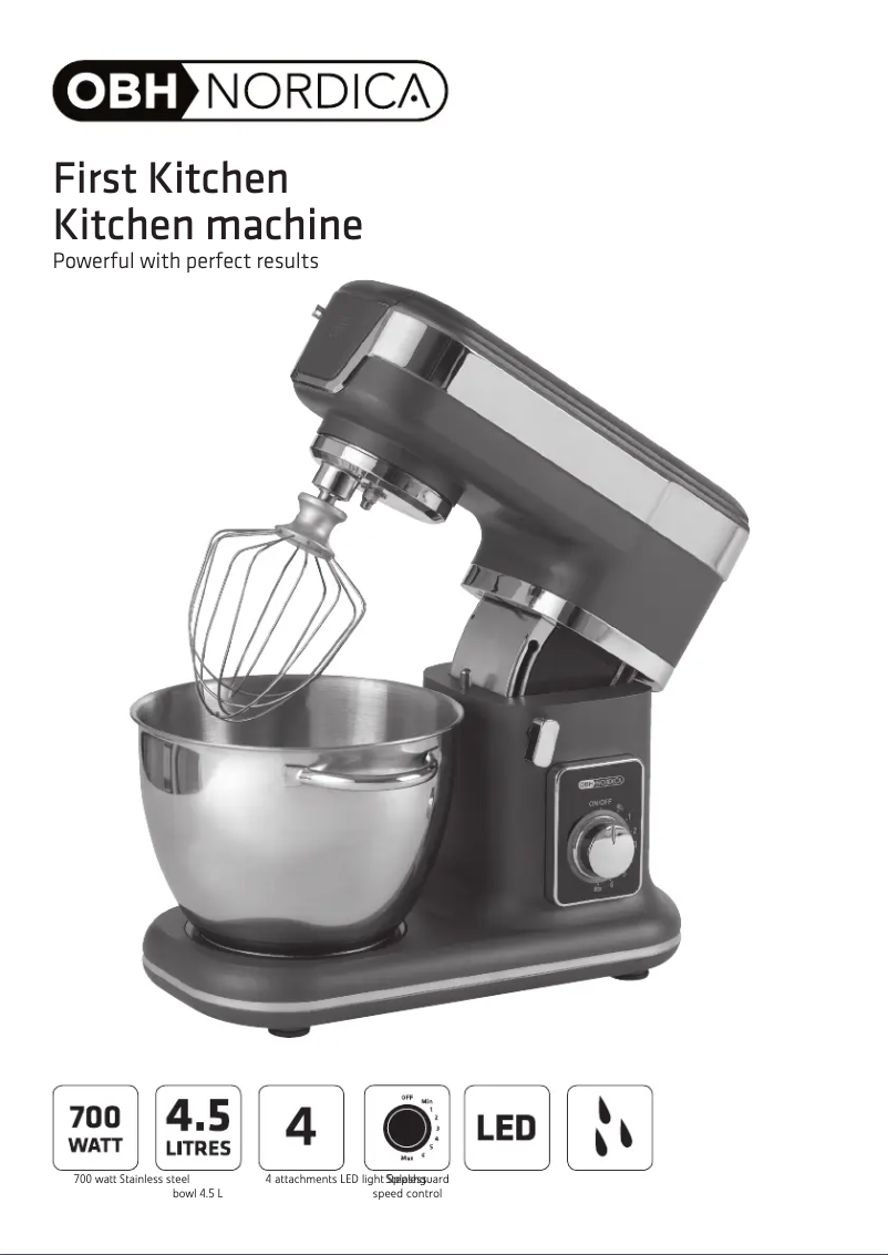 Page n°1 - Manuel utilisateur OBH Nordica First Kitchen 6681