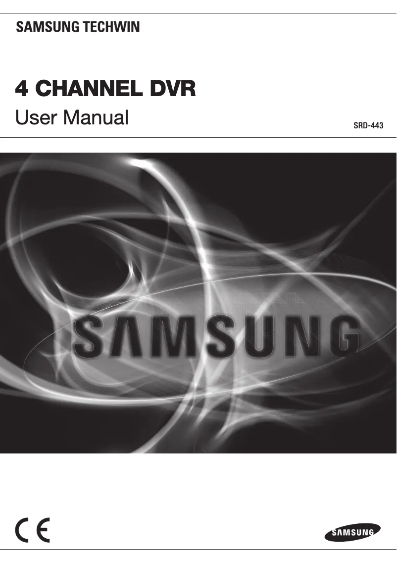 Page 1 de la notice Manuel utilisateur Samsung Techwin SRD-443