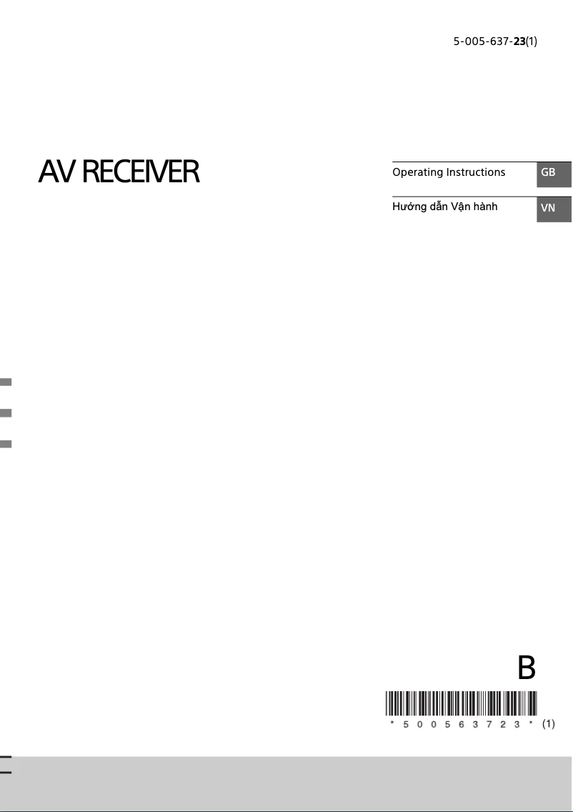 Image de la première page du manuel de l'appareil XAV-AX5110