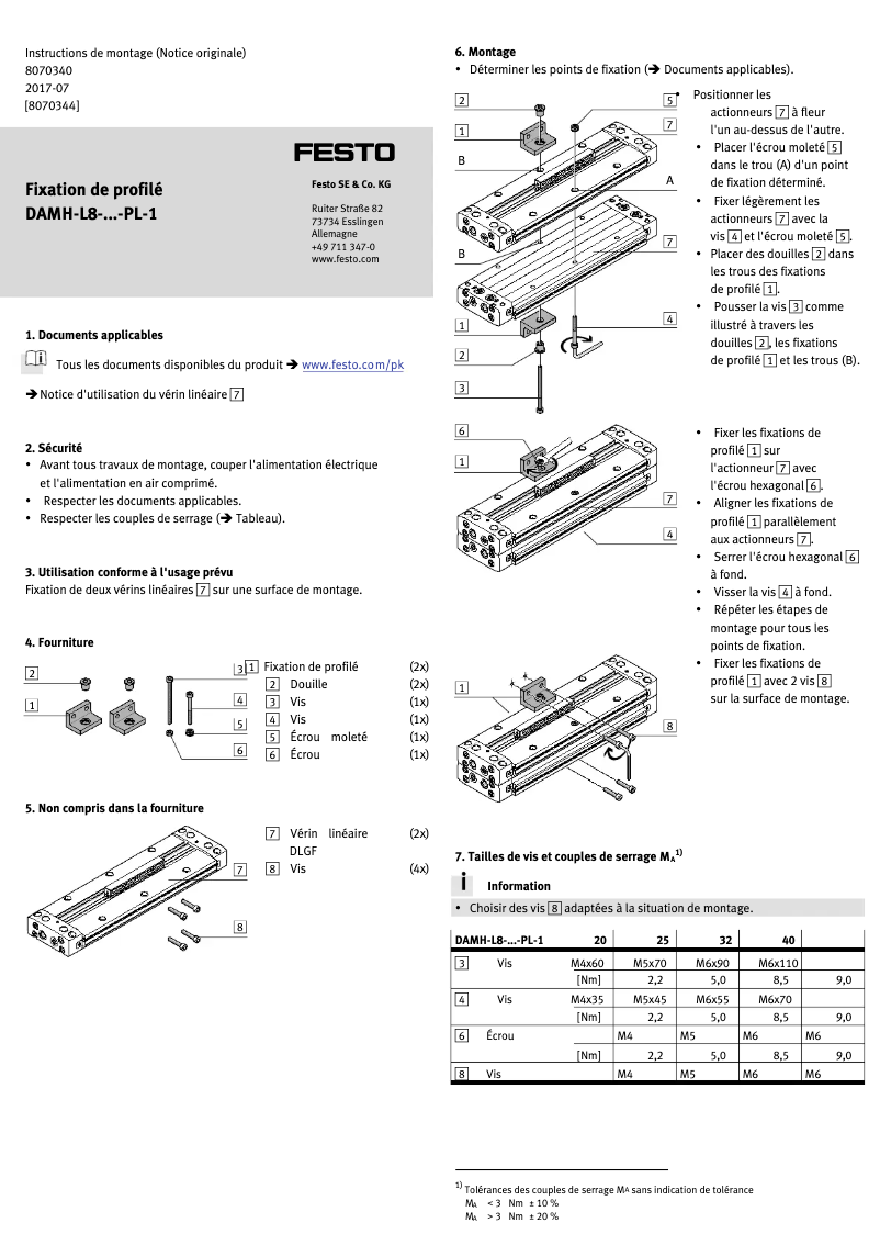 Image de la première page du manuel de l'appareil DAMH-L8-32-PL-1