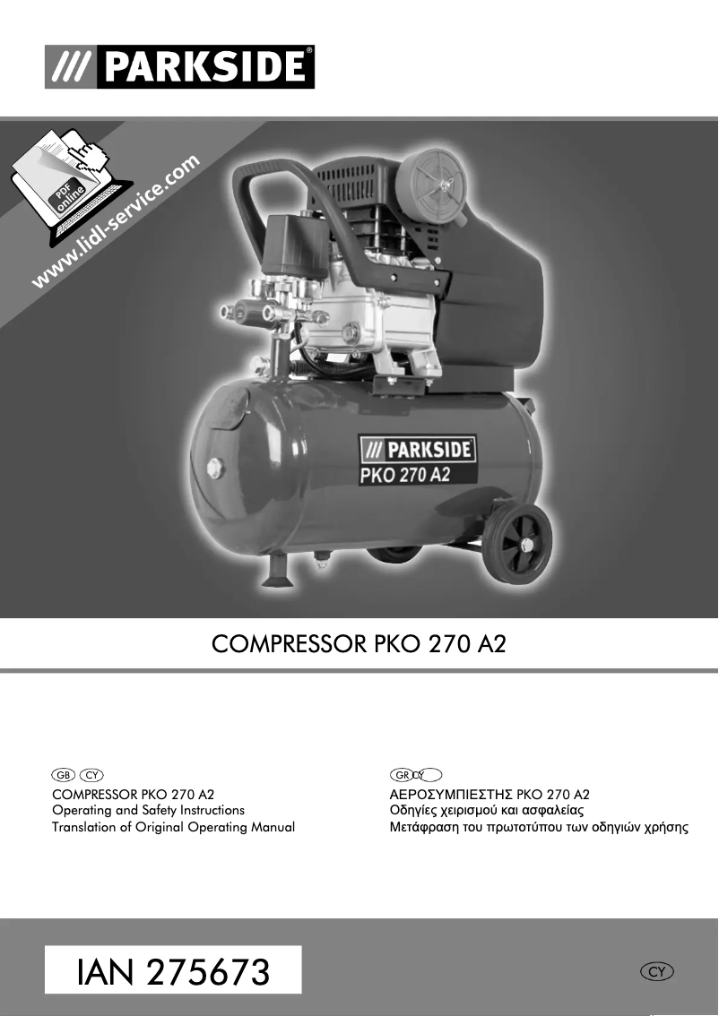 Image de la première page du manuel de l'appareil PKO 270 A2