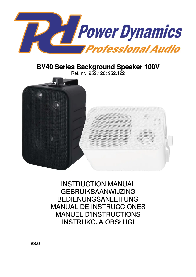 Página 1 del manual Manual de usuario Power Dynamics BV40B