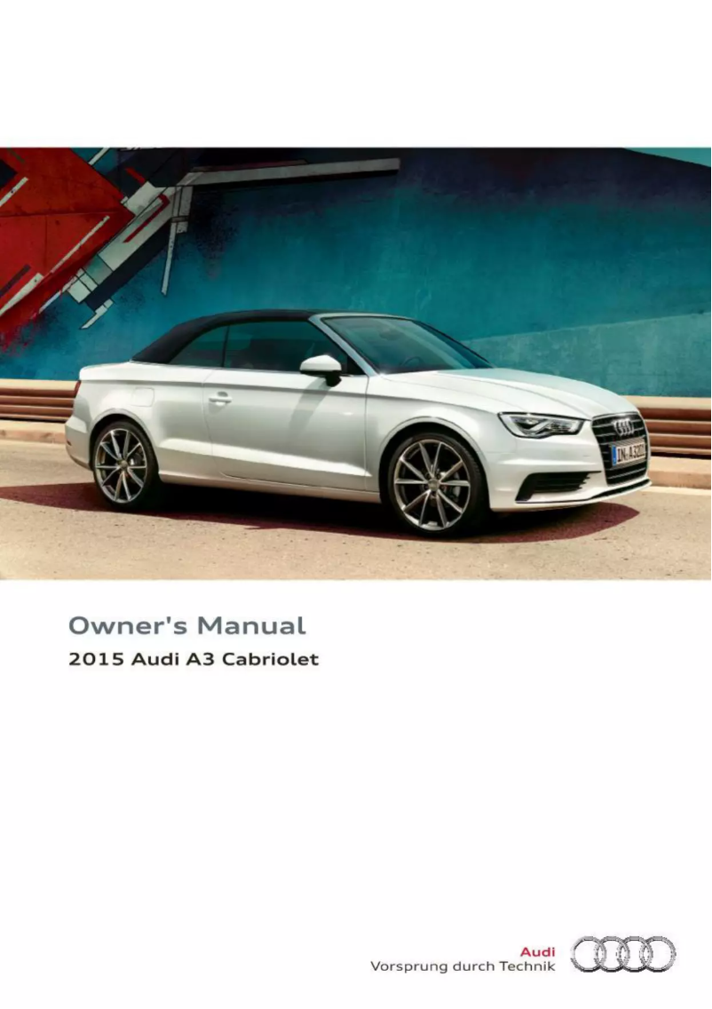 Page 1 de la notice Manuel utilisateur Audi A3 Cabriolet (2015)