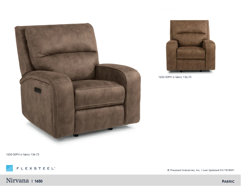 Page n°1 - Mode d'emploi Flexsteel Nirvana 1650-50PH