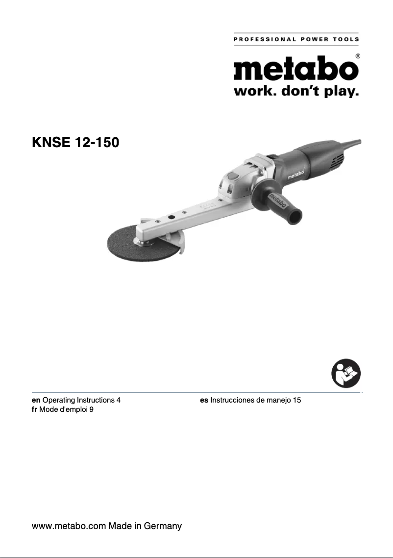Page n°1 - Manuel utilisateur Metabo KNSE 12-150