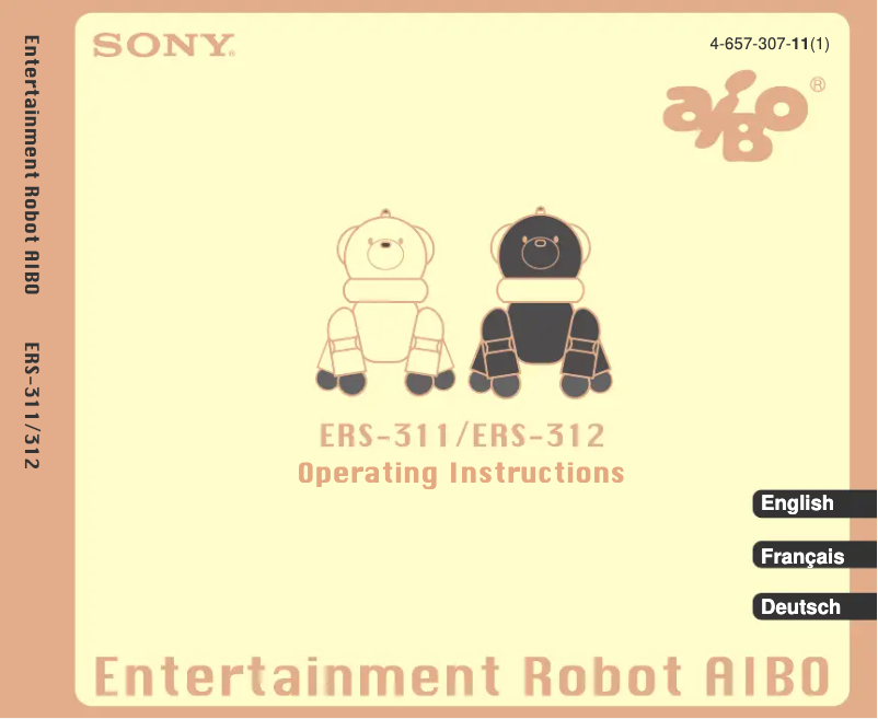 Page n°1 - Manuel utilisateur Sony AIBO ERS-311