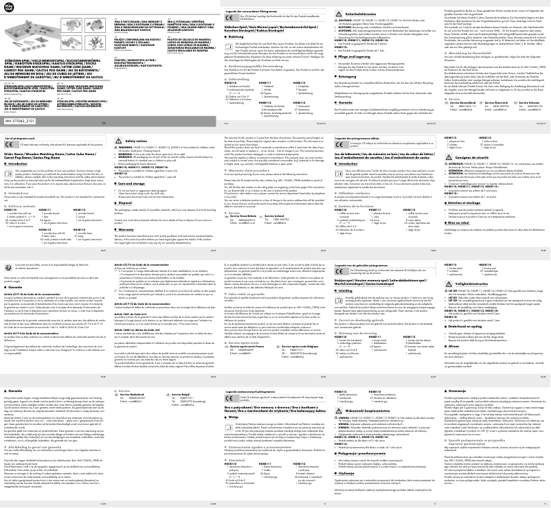 Page 1 de la notice Manuel utilisateur Playtive HG08110