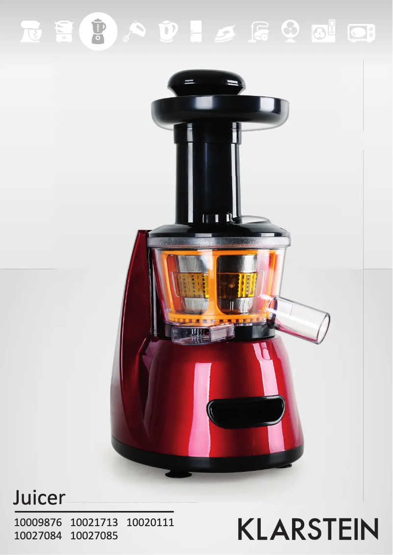 Image de la première page du manuel de l'appareil Juicer