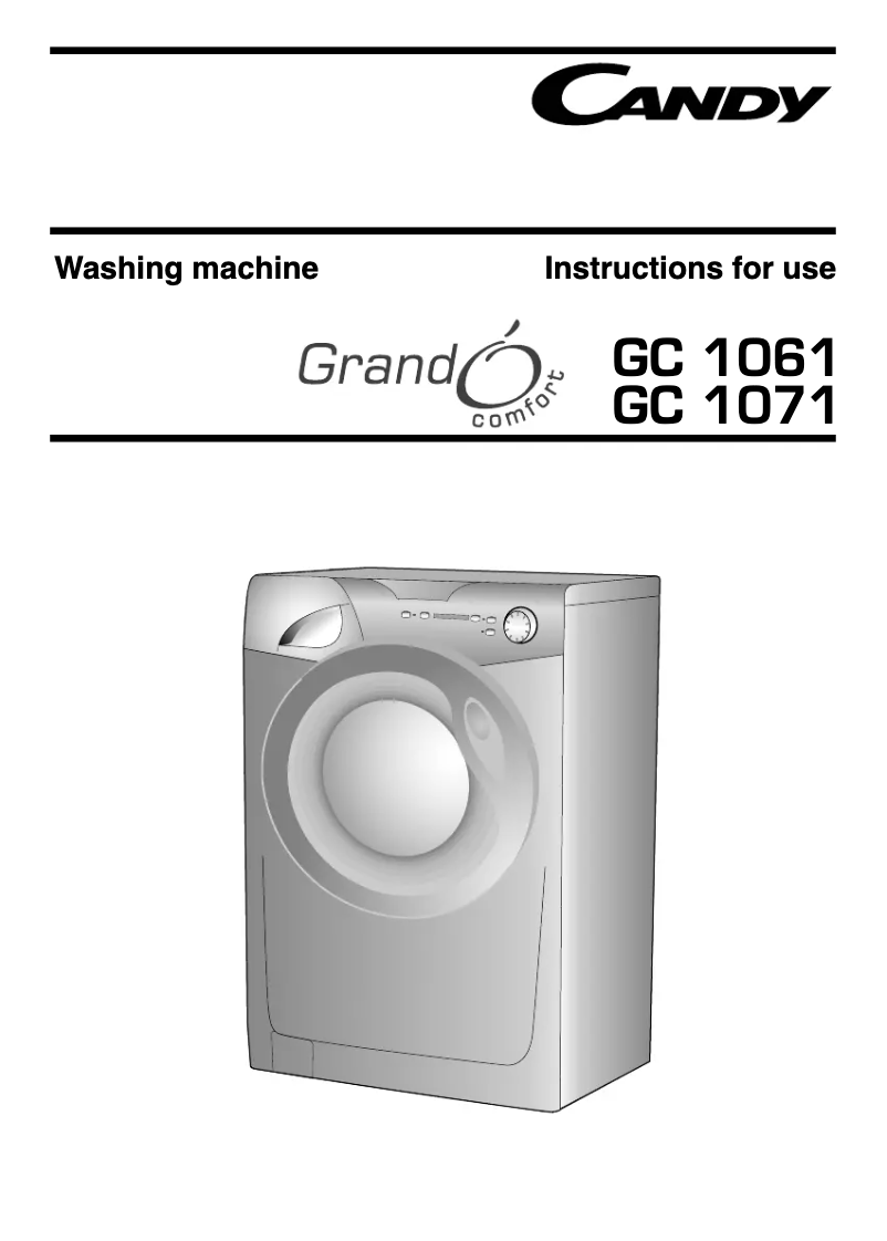Page 1 de la notice Manuel utilisateur Candy GC 1071D1/1-ISR