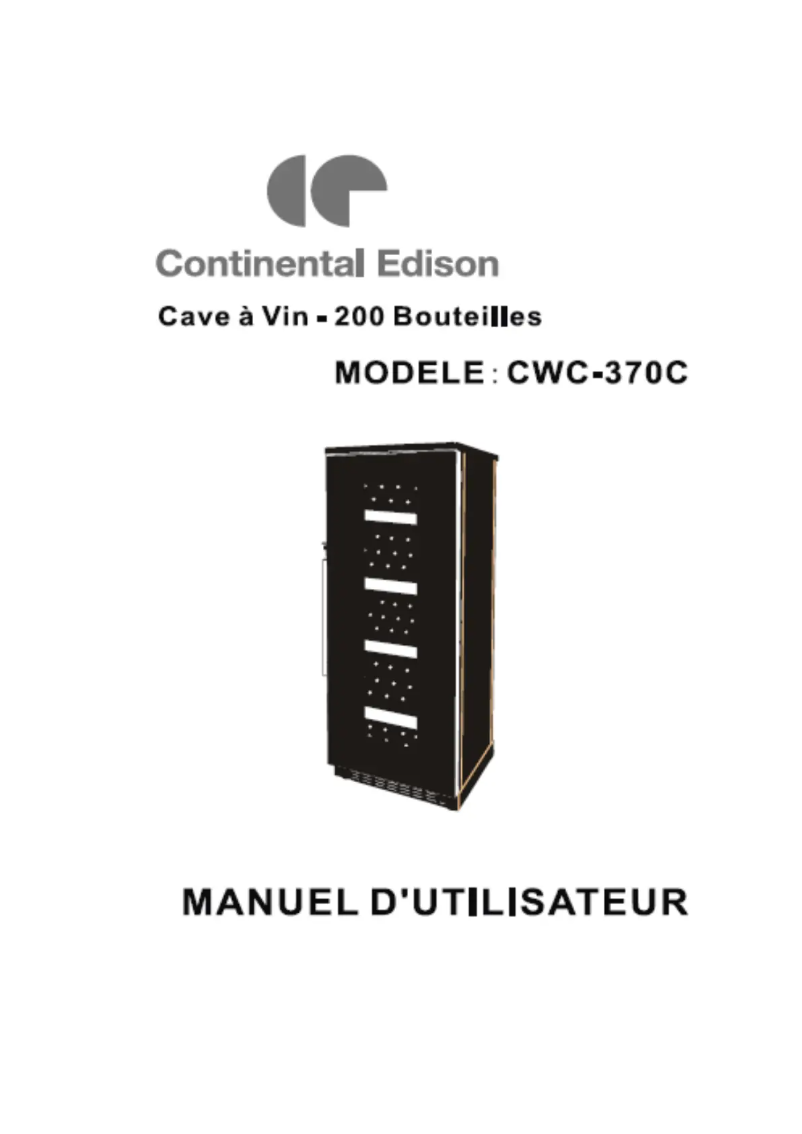 Página 1 del manual Manual de usuario Continental Edison CWC-370C