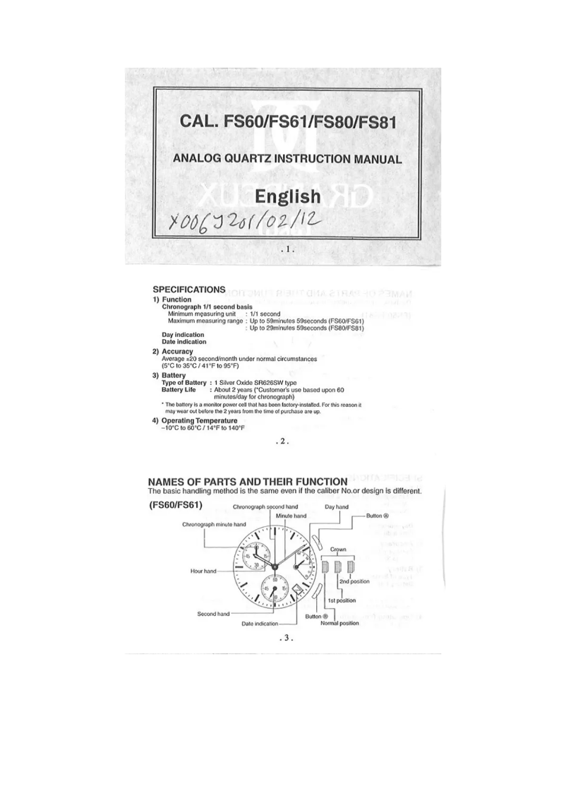 Página 1 del manual Manual de usuario Grandeux FS81