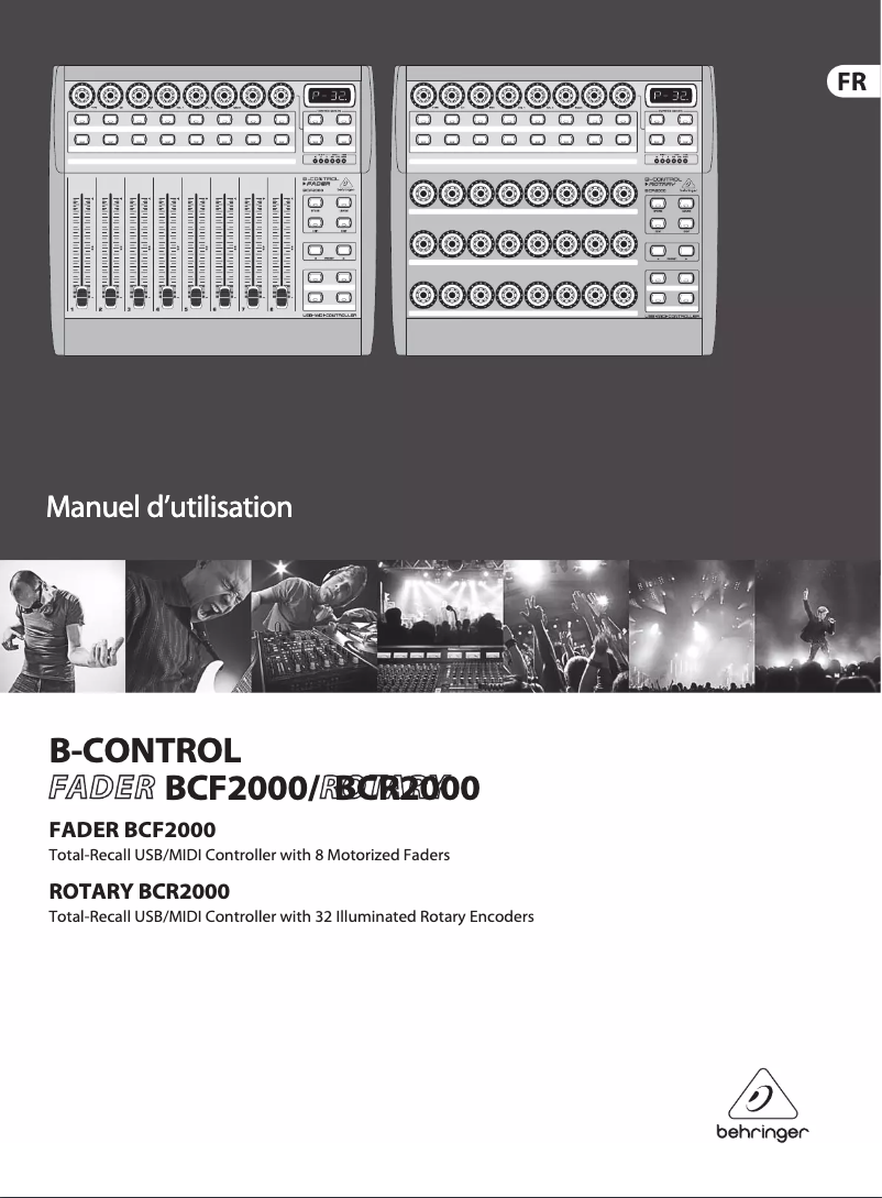 Page n°1 - Manuel utilisateur Behringer BCR2000