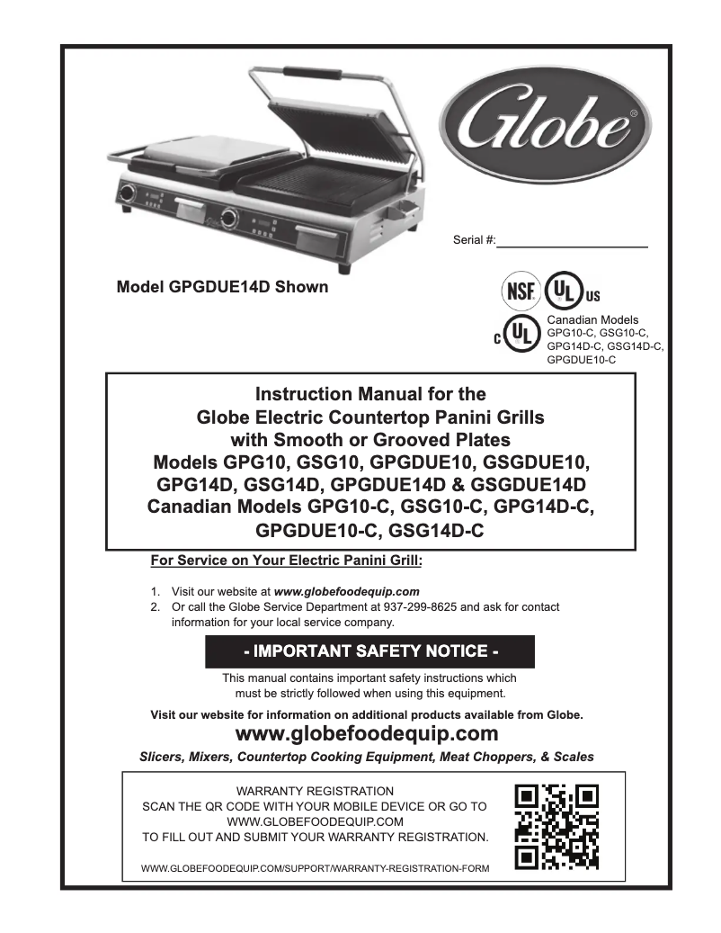 Image de la première page du manuel de l'appareil GSGDUE10