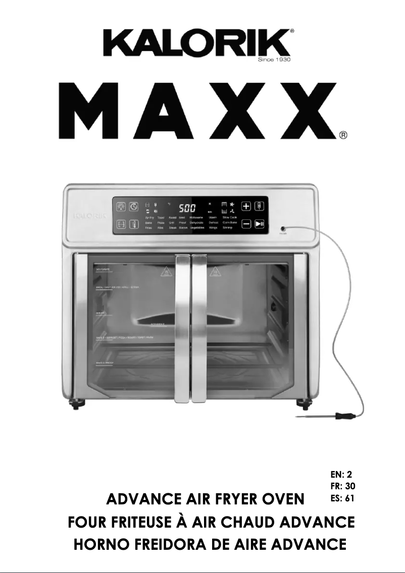 Página 1 del manual Manual de usuario Kalorik MAXX AFO 52233 SS