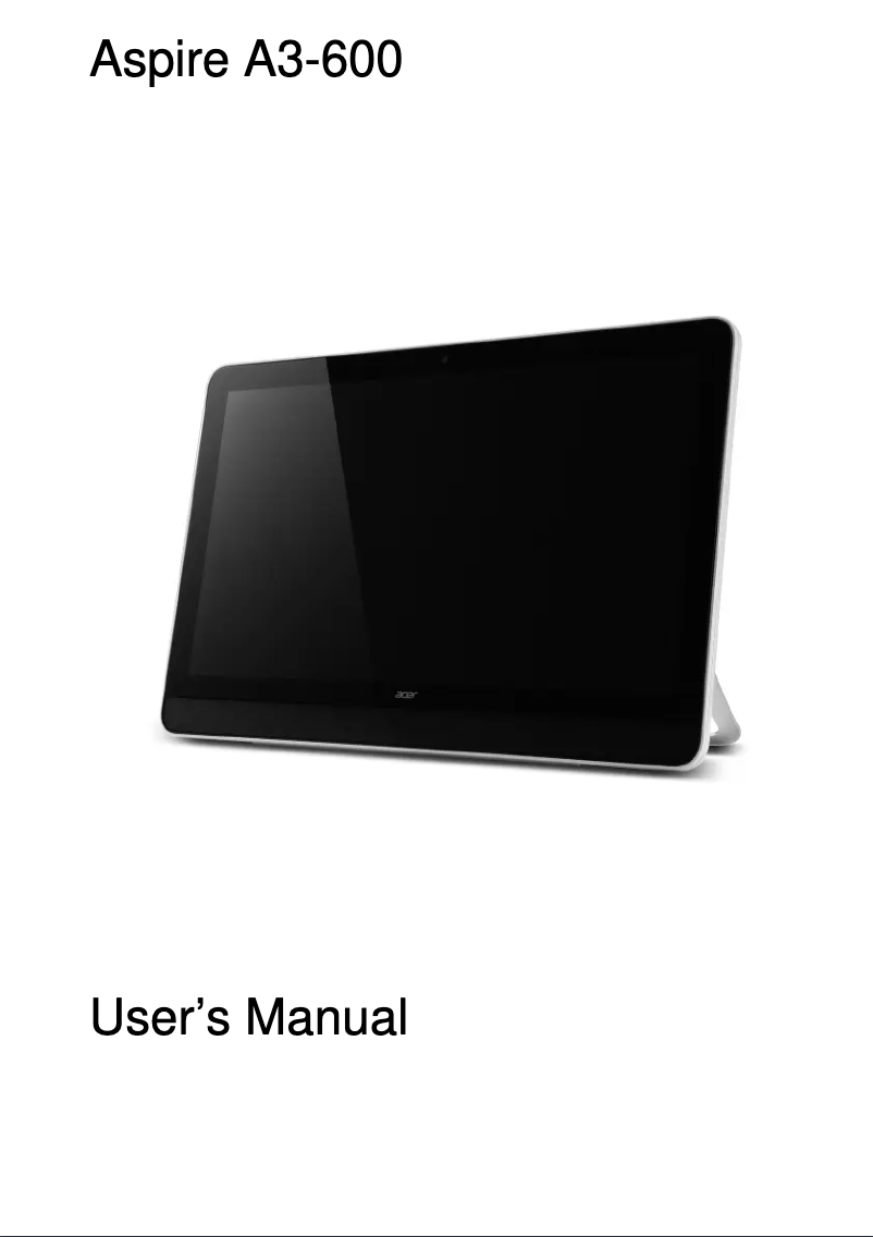 Page n°1 - Manuel utilisateur Acer Aspire Z3-615