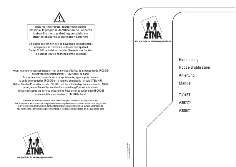 Page n°1 - Manuel utilisateur Etna A397