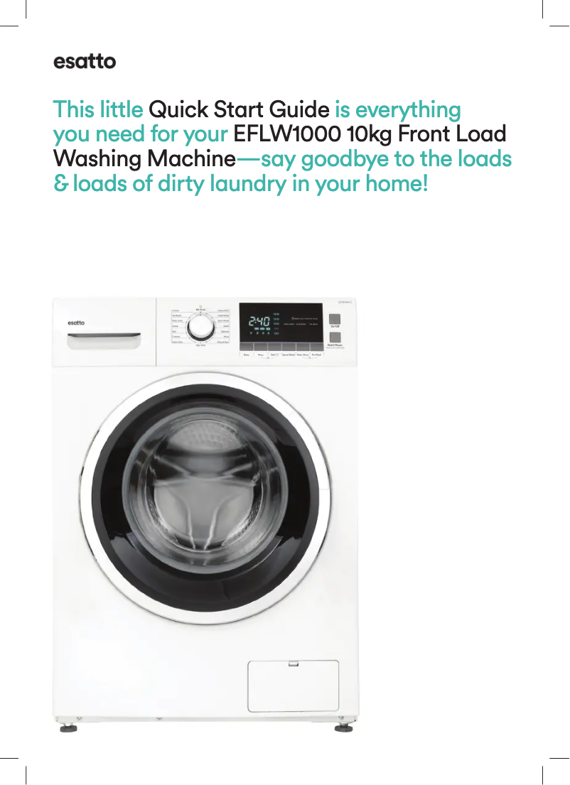 Página 1 del manual Guía de inicio rápido Esatto EFLW1000