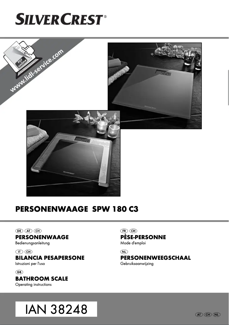 Image de la première page du manuel de l'appareil SPW 180 C3