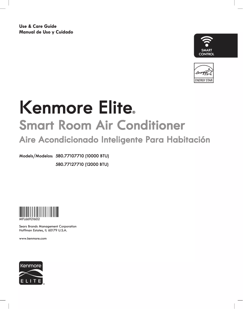 Página 1 del manual Manual de usuario Kenmore 580.77107