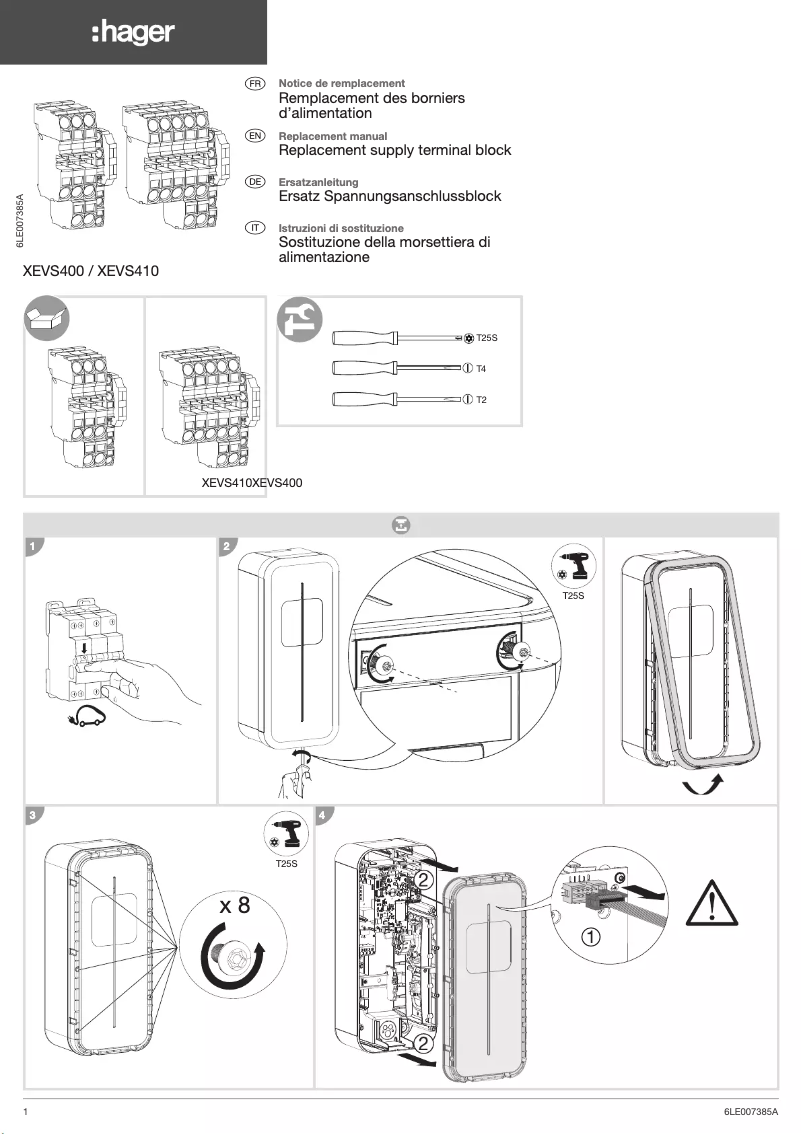 Image de la première page du manuel de l'appareil XEVS400