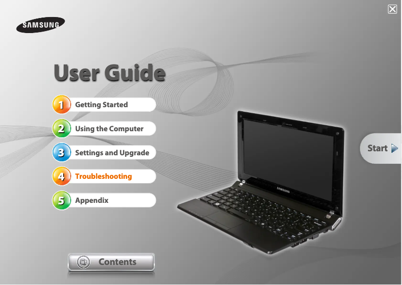 Página 1 del manual Manual de usuario Samsung NP-N230