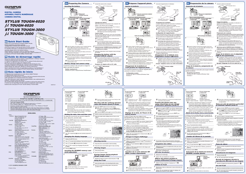 Page n°1 - Manuel utilisateur Olympus Stylus Tough 3000