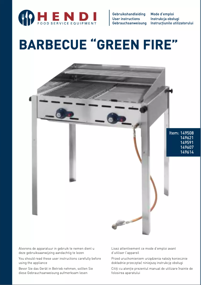 Image de la première page du manuel de l'appareil Green Fire