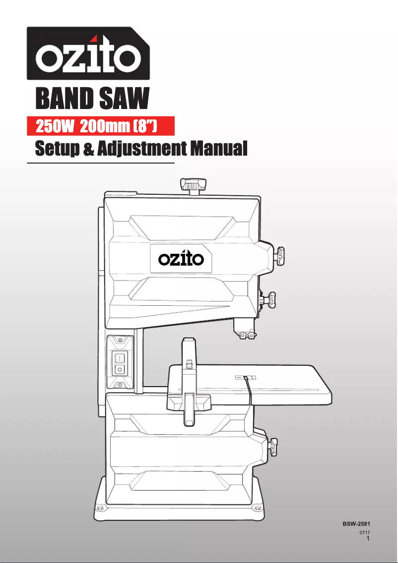 Página 1 del manual Manual de usuario Ozito BSW-2581