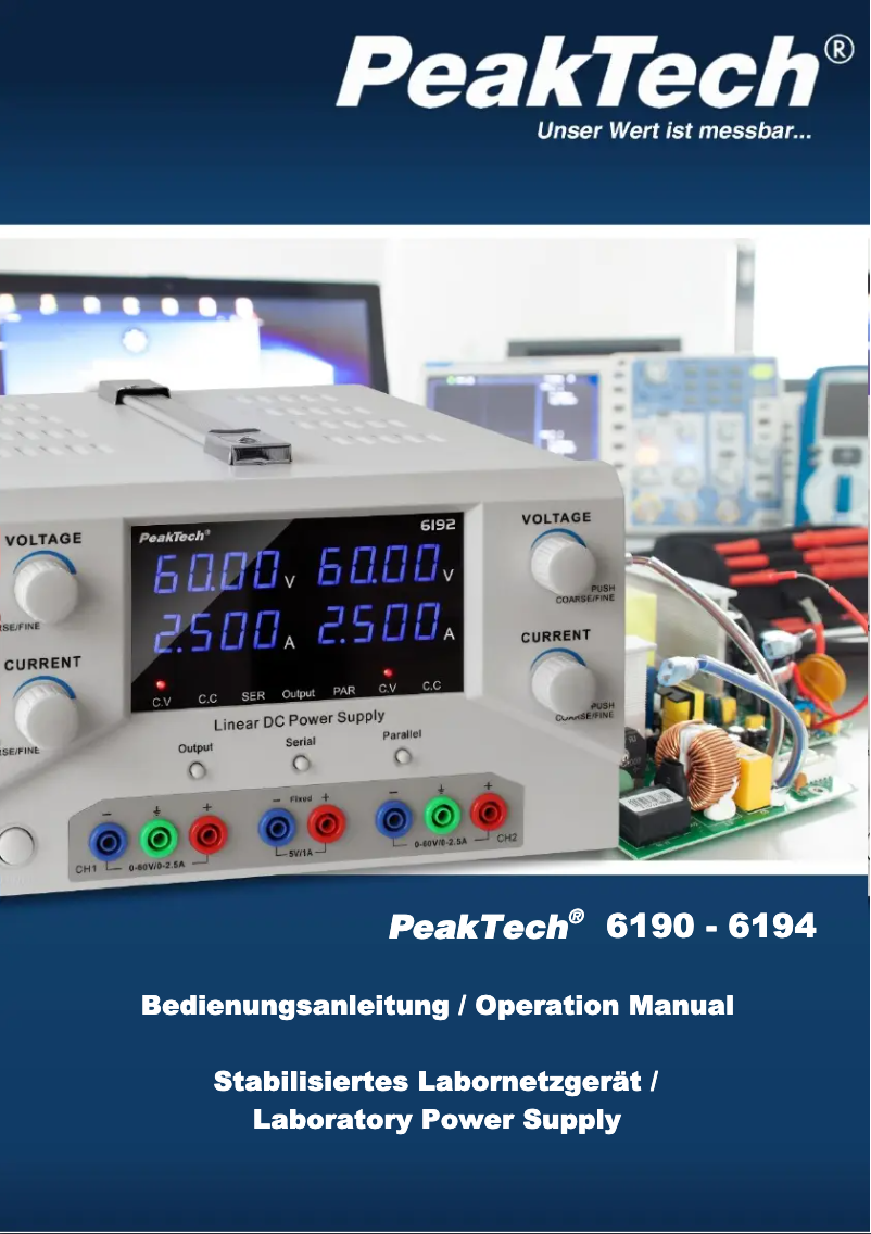 Page n°1 - Manuel utilisateur PeakTech 6192