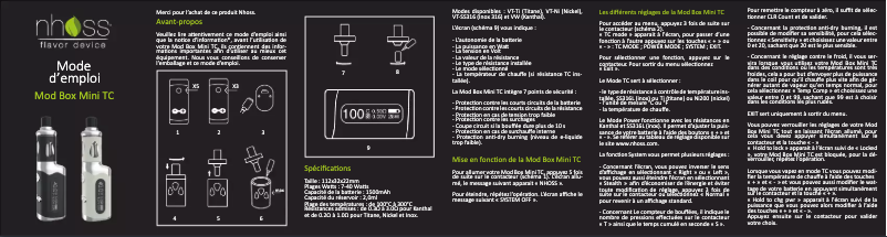 Página 1 del manual Manual de usuario Nhoss Mod Box Mini TC