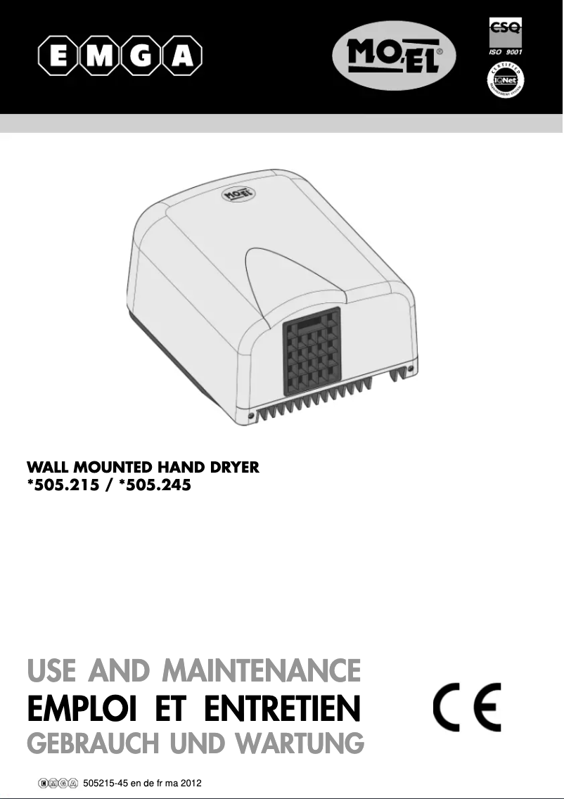 Page n°1 - Manuel utilisateur MO-EL 505245