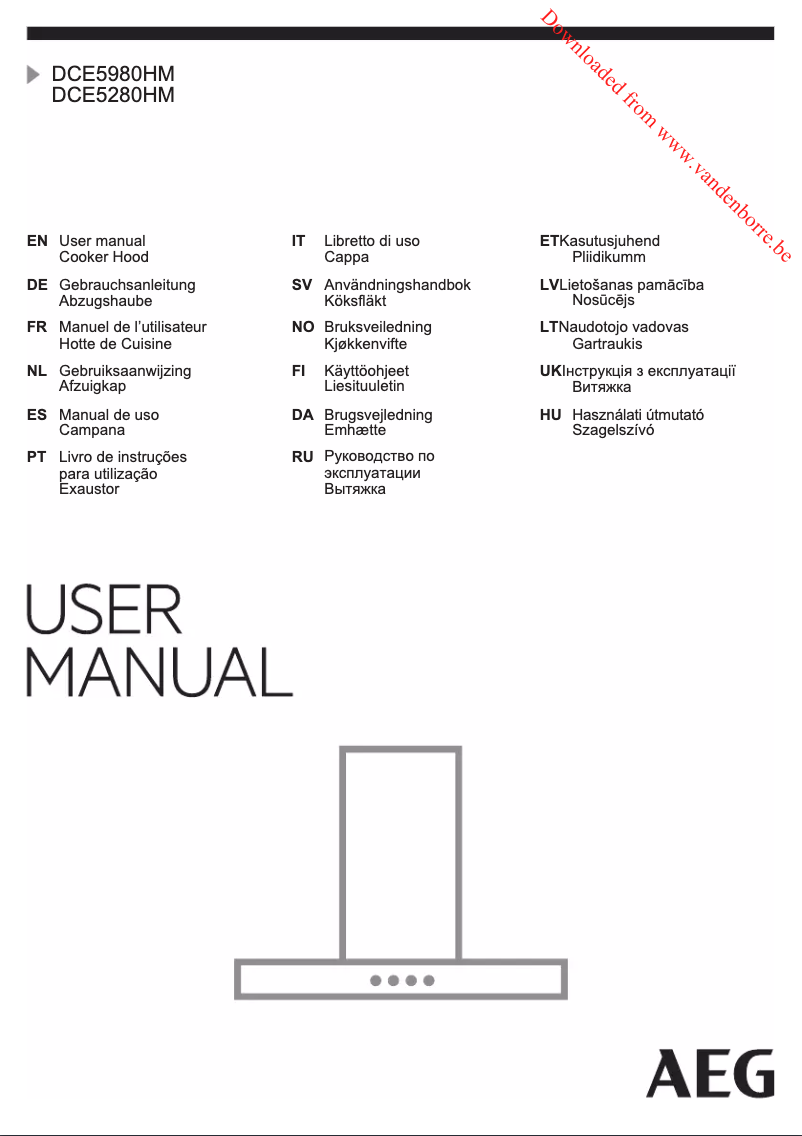 Página 1 del manual Manual de usuario AEG DCE5980HM