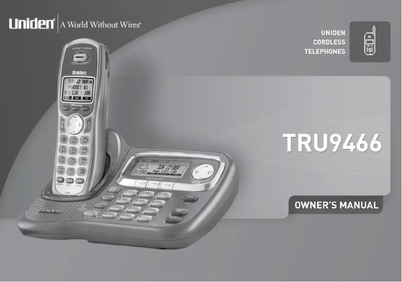 Image de la première page du manuel de l'appareil TRU 9466