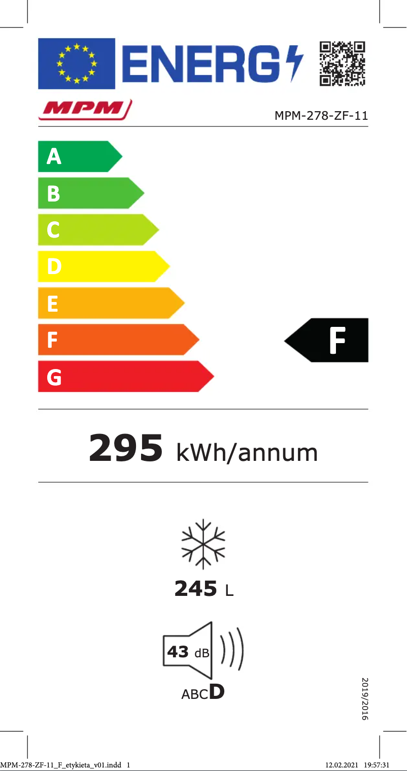 Image de la première page du manuel de l'appareil MPM-278-ZF-11