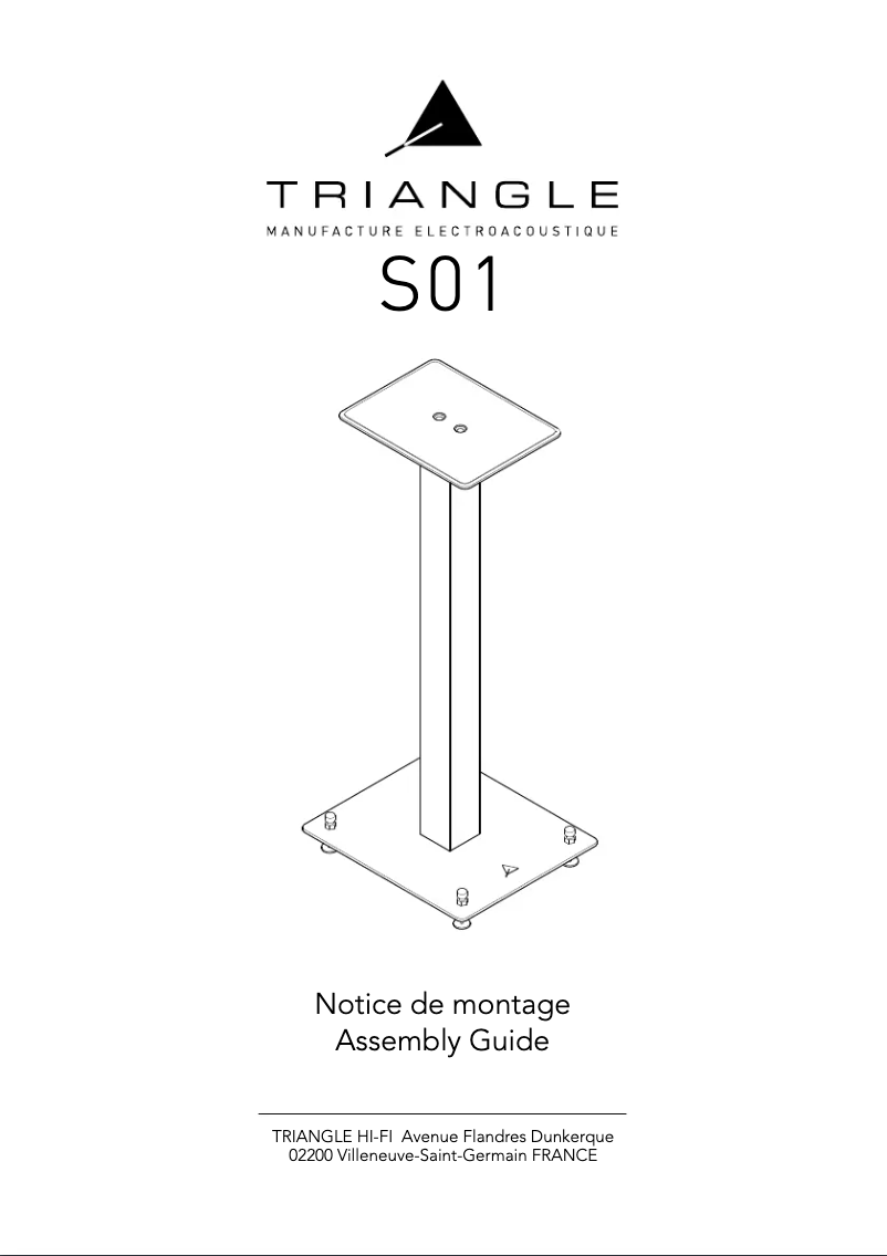Page 1 de la notice Manuel utilisateur Triangle S01