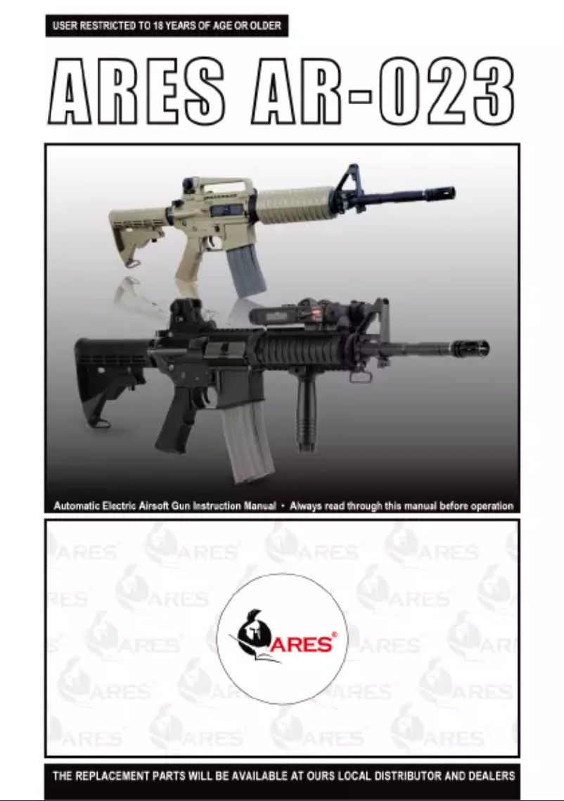 Image de la première page du manuel de l'appareil AR-023