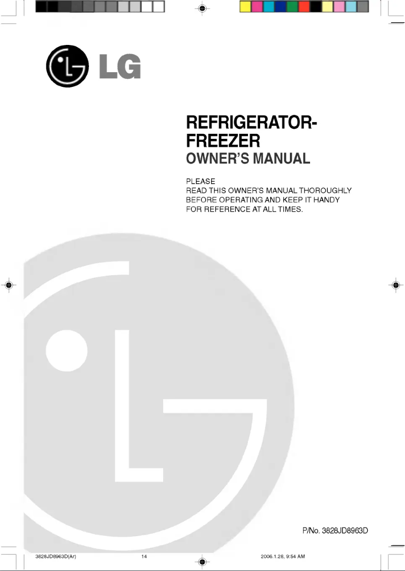 Image de la première page du manuel de l'appareil GR-G712JBQ