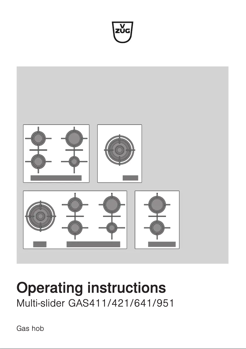 Image de la première page du manuel de l'appareil GAS411GSBZ