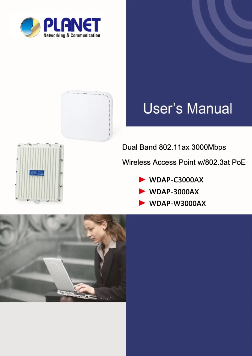 Image de la première page du manuel de l'appareil WDAP-W3000AX