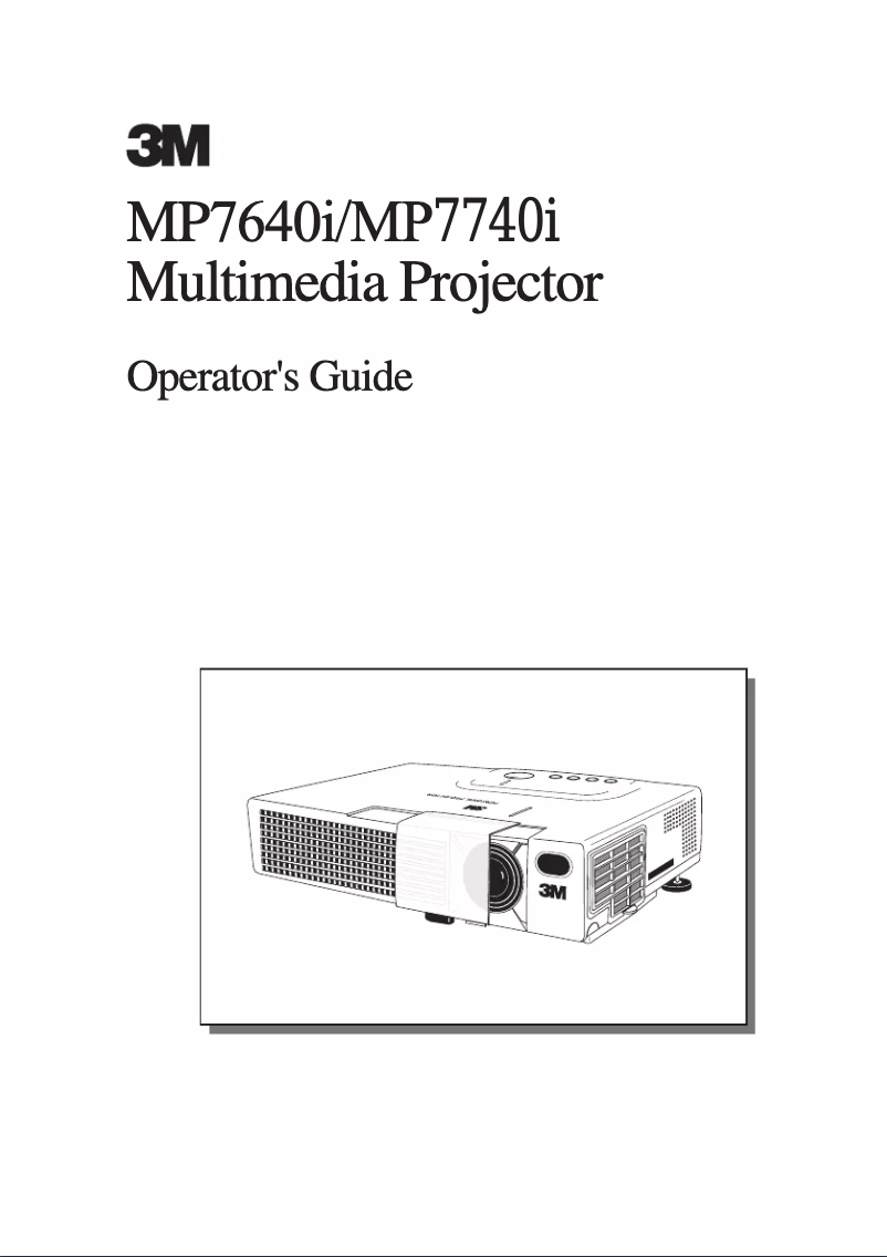 Image de la première page du manuel de l'appareil MP7640i