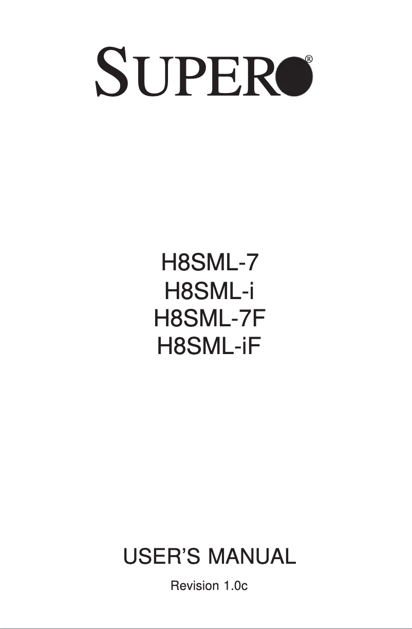 Image de la première page du manuel de l'appareil MBD-H8SML-IF-O
