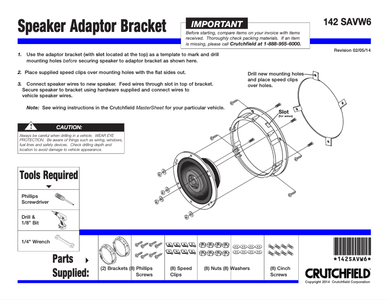 Page n°1 - Manuel utilisateur Scosche SAVW-6