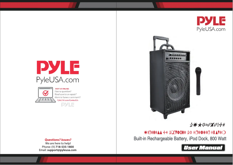 Page n°1 - Manuel utilisateur Pyle PWMA1080IBT