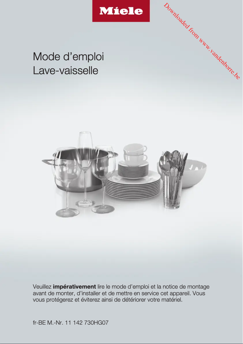 Page n°1 - Manuel utilisateur Miele G 7150 SCVI