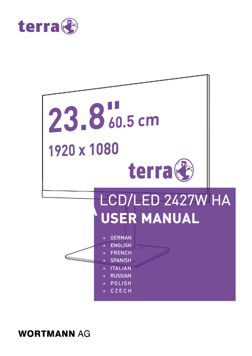 Image de la première page du manuel de l'appareil Terra LED 2427W HA